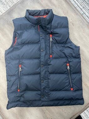 Orvis Navy and Orange Quilted Vest - outerwear